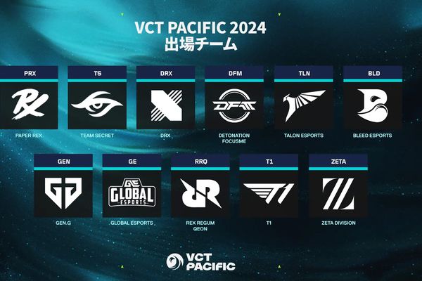 「VCT Pacific Stage1＆2」スケジュールなど発表！Stage 1は4/6開幕