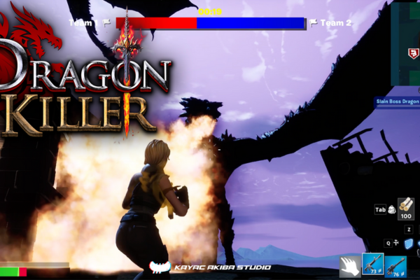 Launching a “Dragon Killer” group battle in Fortnite!  Kayak Studio Akiba |  E-sports