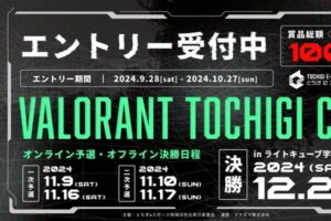 「VALORANT TOCHIGI CUP 2024」12月に開催！11月の予選エントリーが受付中